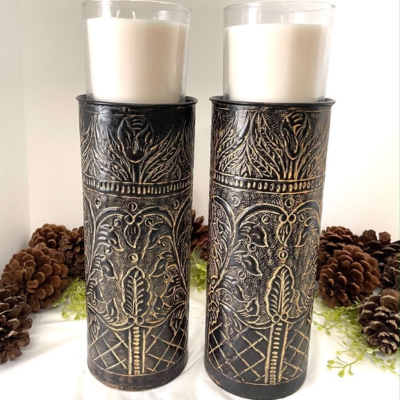 Other - Metal round candle holders.